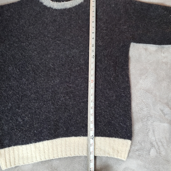 Howlin' Captain Harry Mens Charcoal Lambswool Med Scotland Colorblock Sweater - Picture 9 of 11
